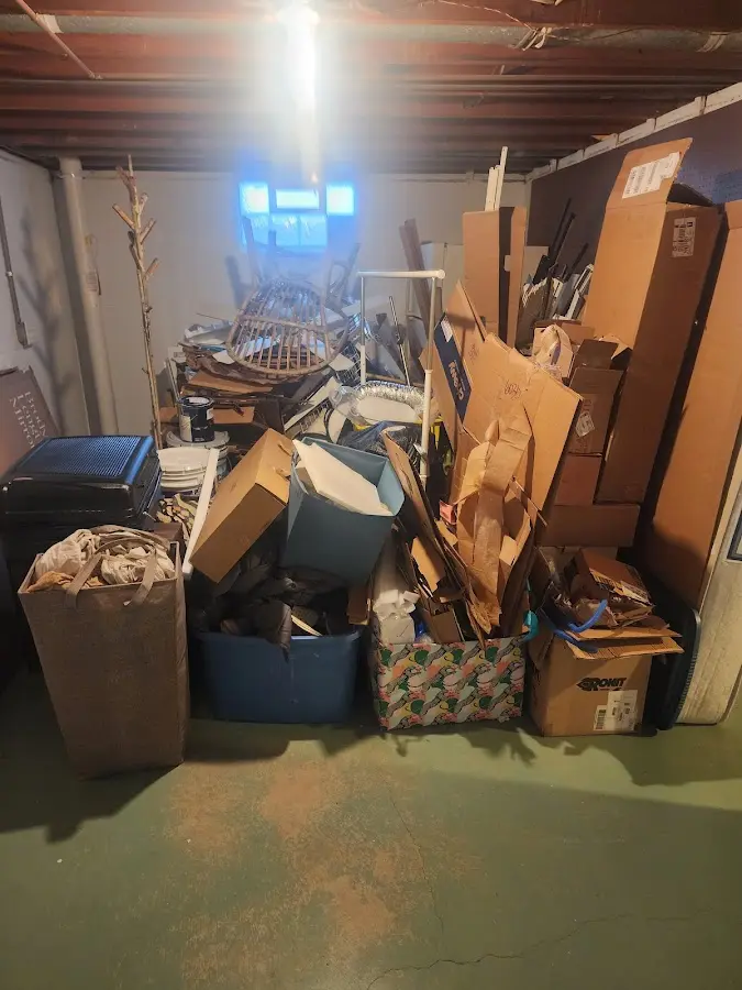 Roll-off dumpster container at job site for Roll Off Dumpster Rental in Olive